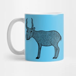 Saiga Antelope - hand drawn detailed animal design Mug